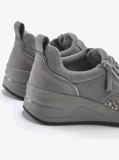 Baskets sneakers élégantes avec imprimé léopard brillant tendance et superbe imitation daim