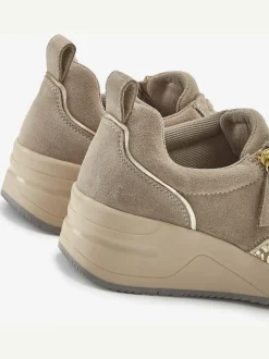Baskets sneakers élégantes avec imprimé léopard brillant tendance et superbe imitation daim