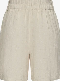 Bermuda ample avec ceinture élastique et poches fendues
