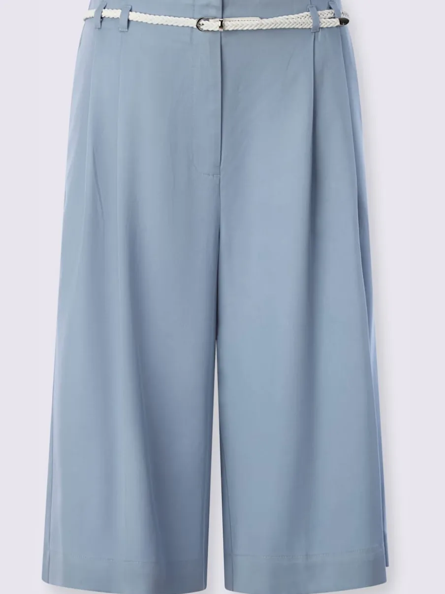 Bermuda de style sportif à jambes larges avec ceinture élastique