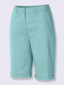 Bermuda en jean à ceinture gainante avec poches latérales