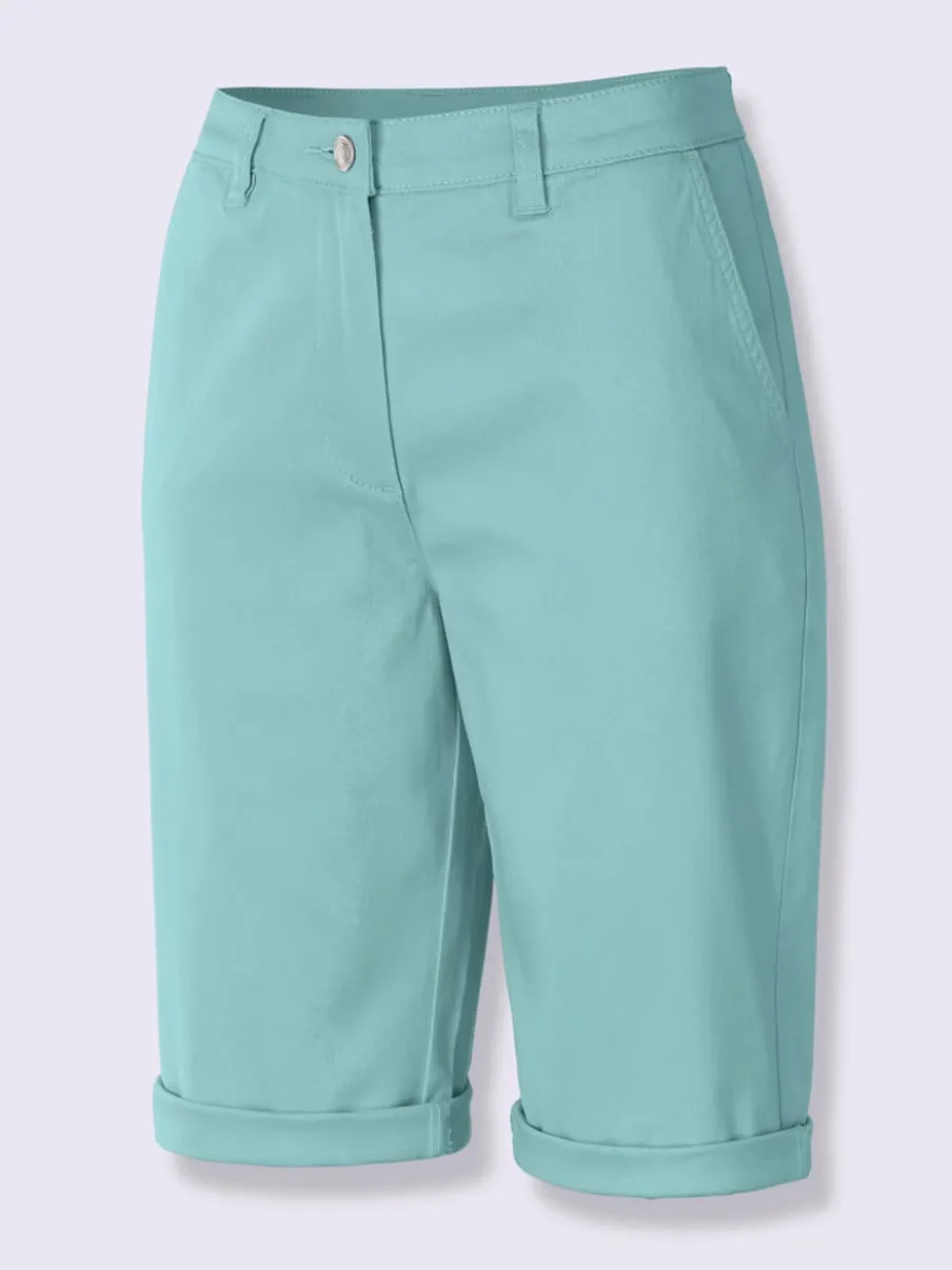 Bermuda en jean à ceinture gainante avec poches latérales