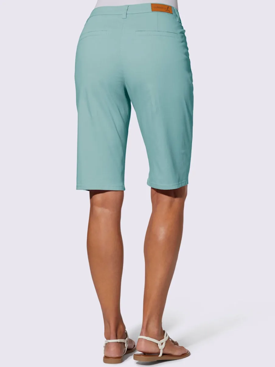 Bermuda en jean à ceinture gainante avec poches latérales