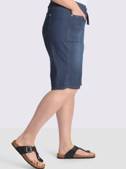 Bermuda en jean ceinture élastique
