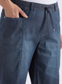 Bermuda en jean ceinture élastique