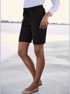 Bermudas à lien à nouer avec poches latérales fendues