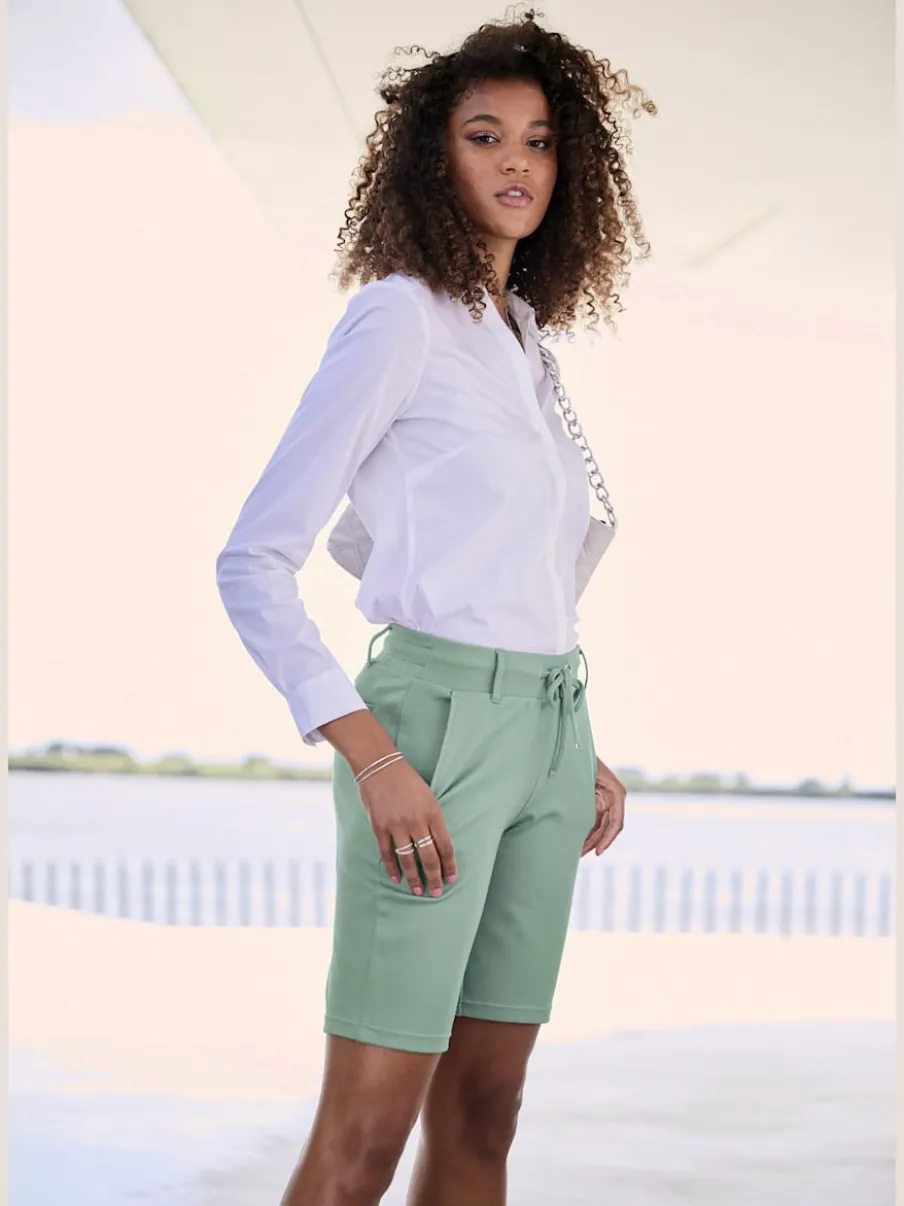 Bermudas à lien à nouer avec poches latérales fendues