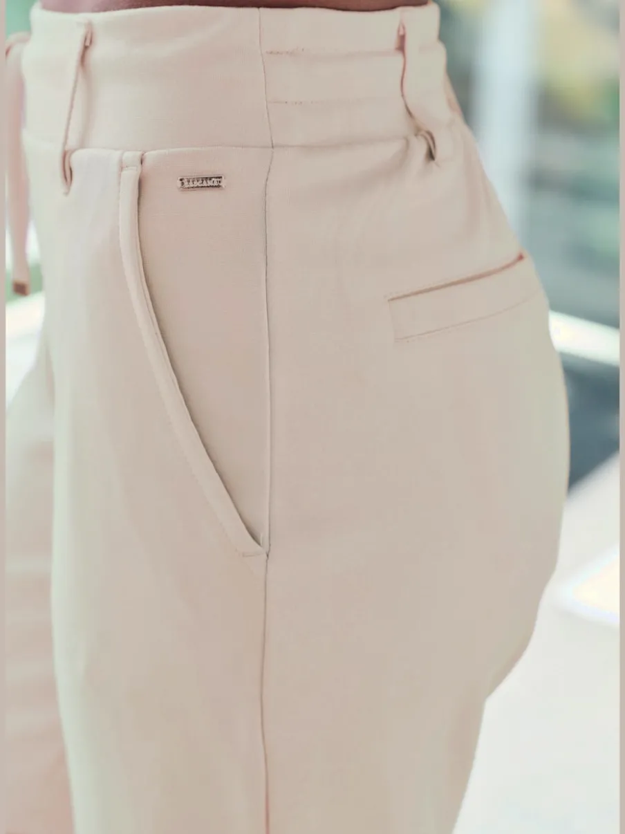 Bermudas à lien à nouer avec poches latérales fendues