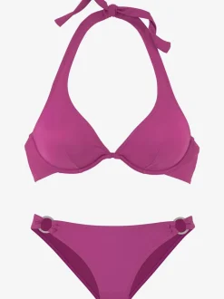 Bikini armatures à nouer dans le cou avec anneaux décoratifs