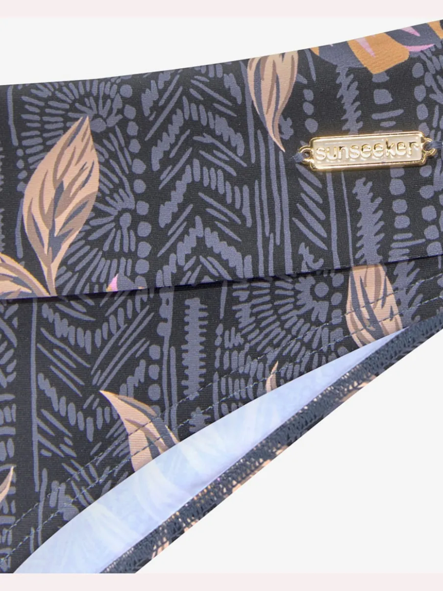 Bikini bandeau à motifs floraux avec bonnets rembourrés