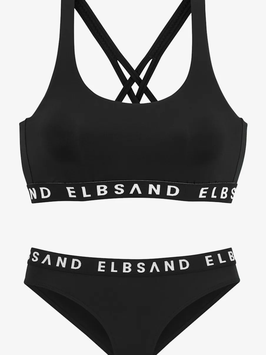Bikini bustier avec ruban élastique et bonnets amovibles