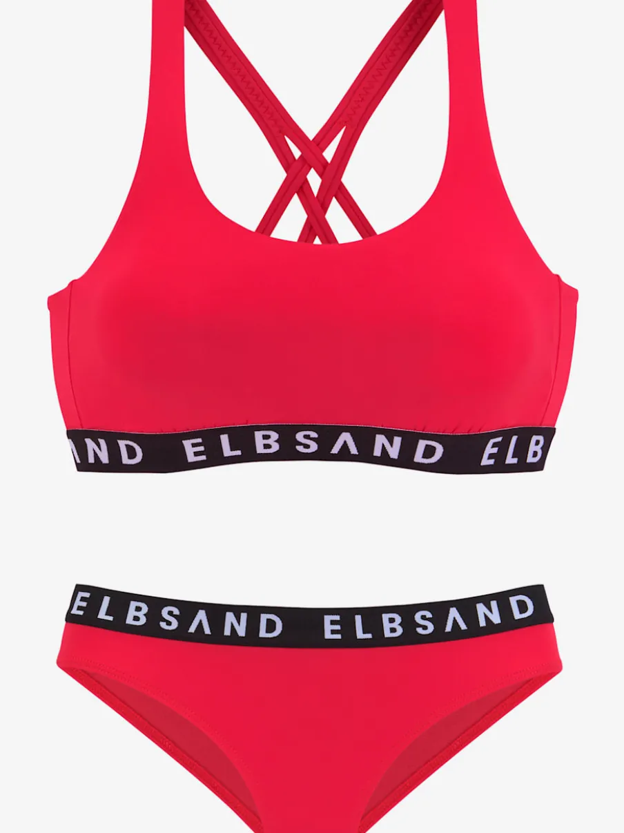 Bikini bustier avec ruban élastique et bonnets amovibles
