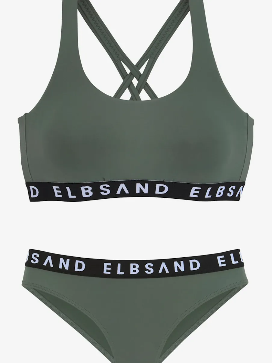 Bikini bustier avec ruban élastique et bonnets amovibles
