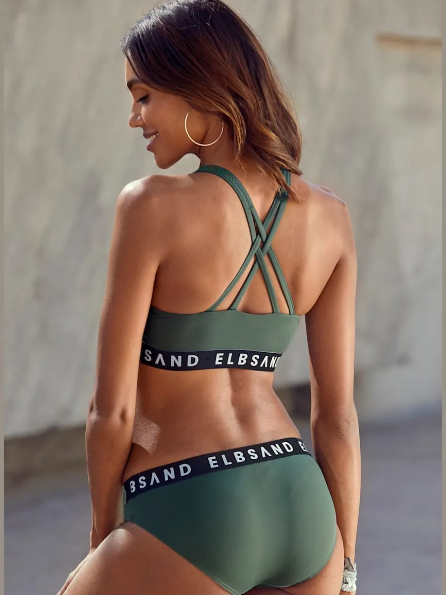 Bikini bustier avec ruban élastique et bonnets amovibles