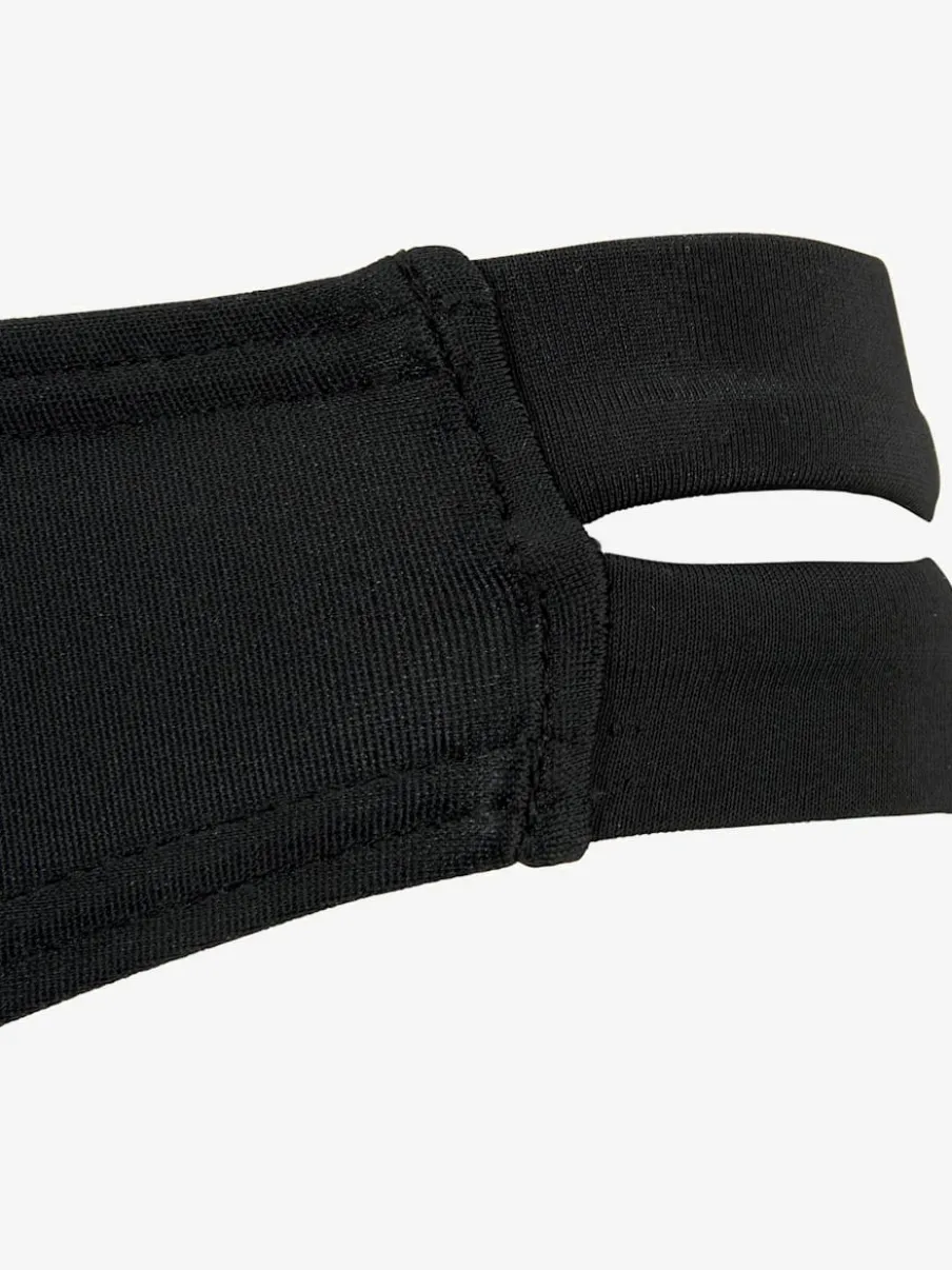 Bikini bustier imprimé caoutchouc avec dos nageur et élastique sous poitrine