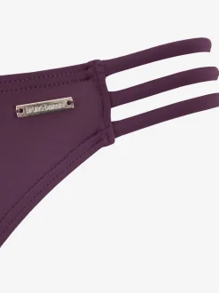 Bikini bustier uni avec bretelles croisées et bas assortis