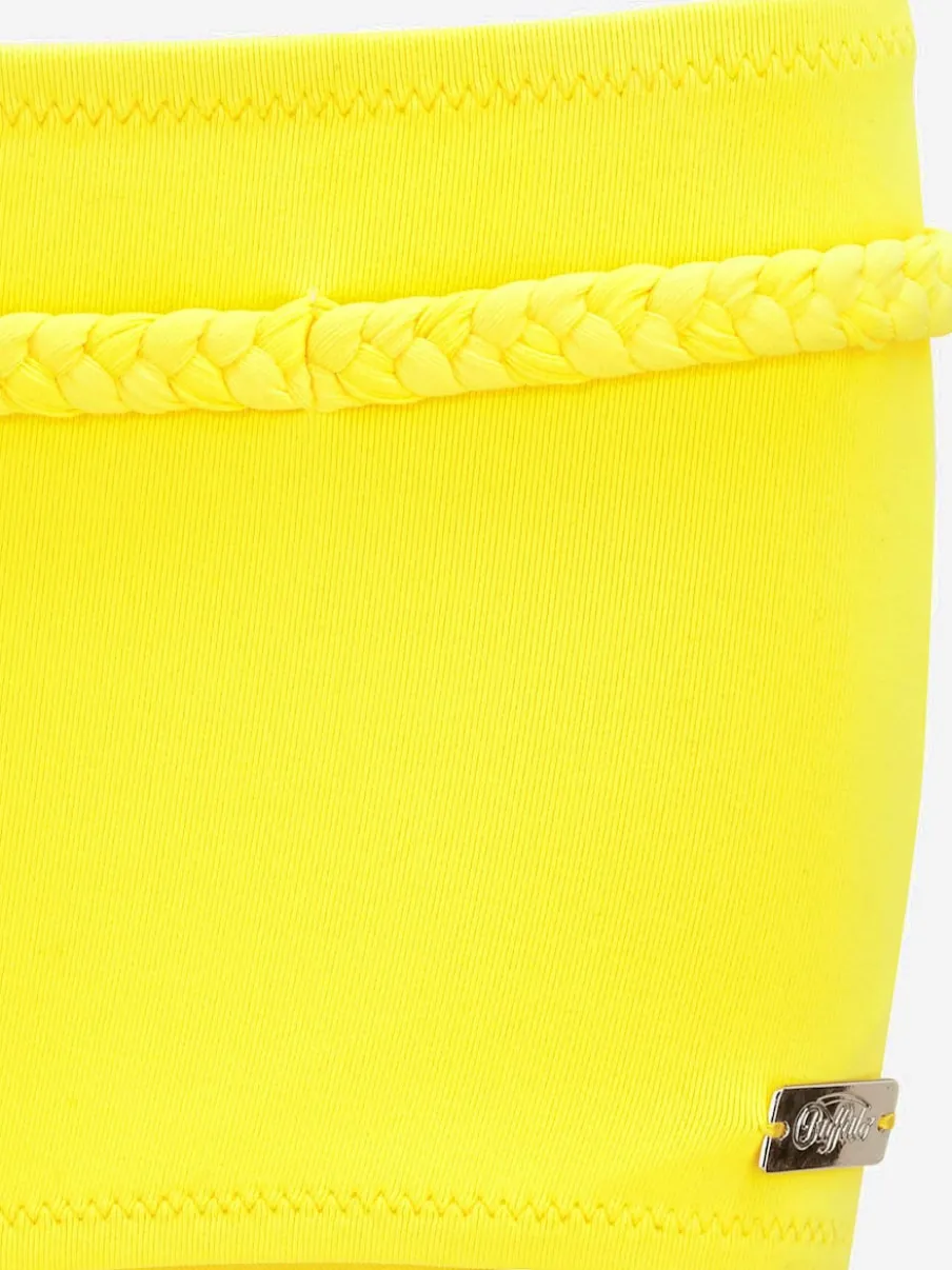 Bikini mini-short à ceinture fantaisie tressée avec microfibre douce