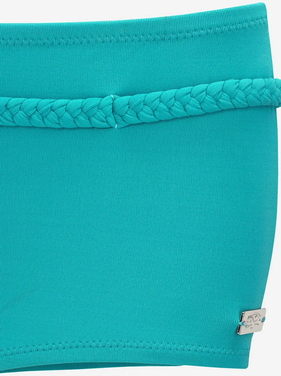Bikini mini-short à ceinture fantaisie tressée avec microfibre douce