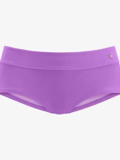 Bikini mini-short uni avec haut à triangle et qualité microfibre douce