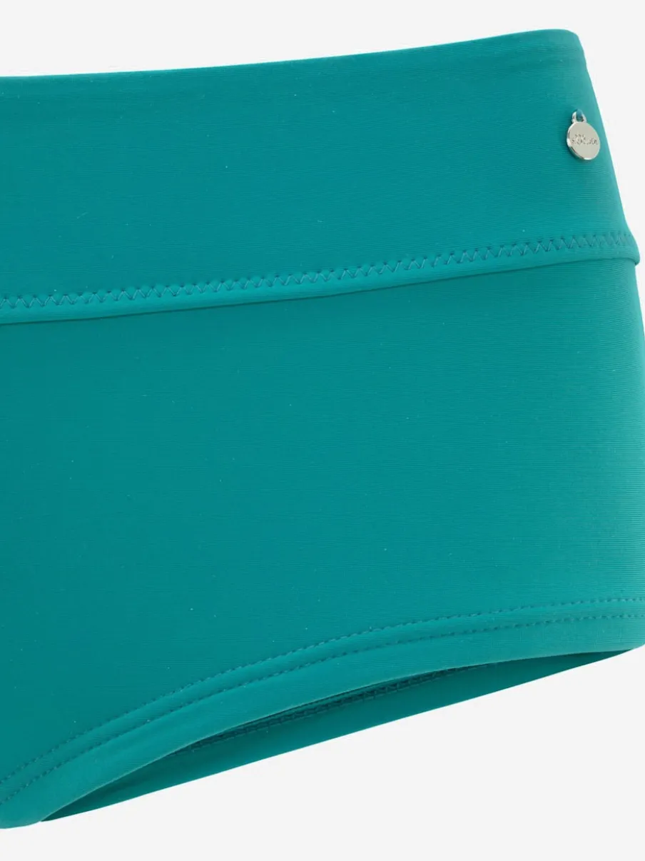 Bikini mini-short uni avec haut à triangle et qualité microfibre douce
