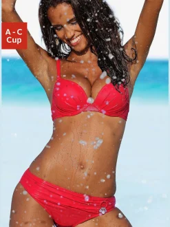 Bikini push-up avec bonnets rembourrés et bretelles réglables