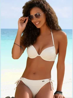 Bikini push-up bonnets rembourrés noués cou renfort intégré