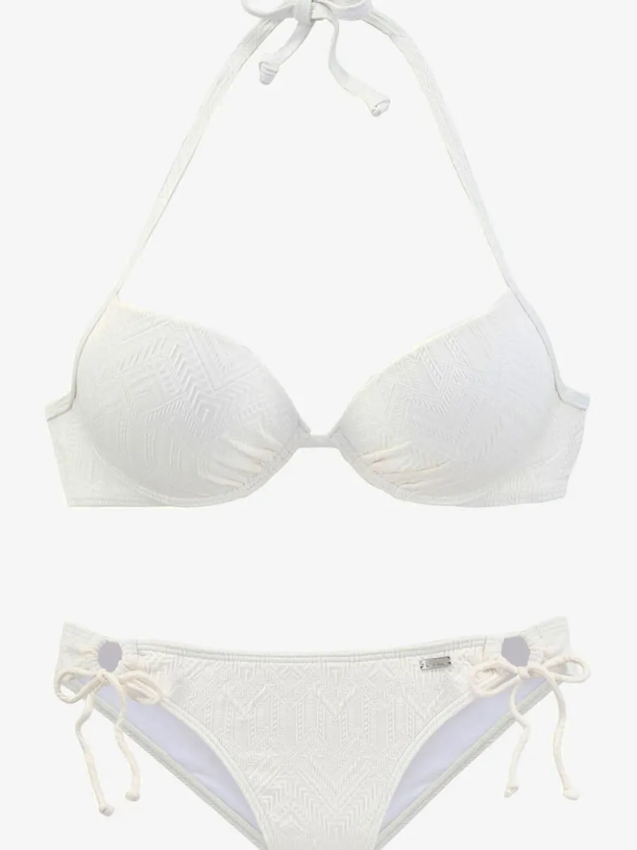 Bikini push-up bonnets rembourrés noués cou renfort intégré