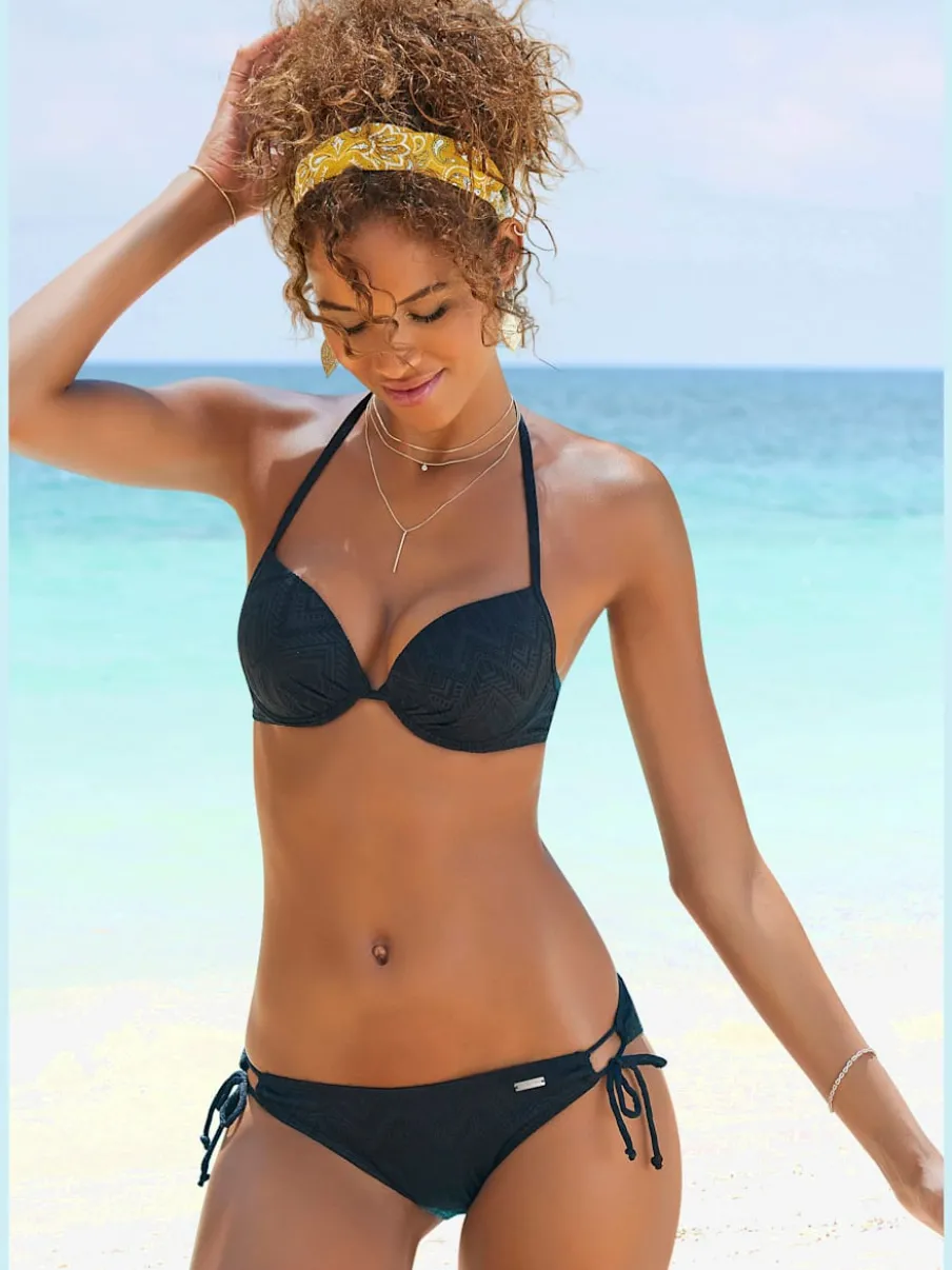 Bikini push-up bonnets rembourrés noués cou renfort intégré
