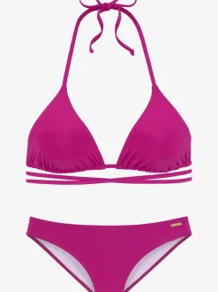 Bikinis triangle avec bonnets amovibles et lien noué