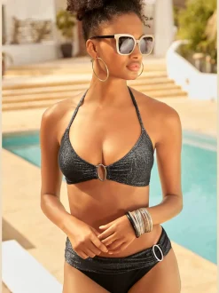 Bikinis triangle avec bonnets amovibles et ceinture brillante