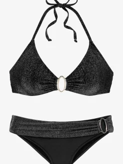 Bikinis triangle avec bonnets amovibles et ceinture brillante