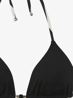 Bikinis triangle à nouer avec détails contrastés raffinés