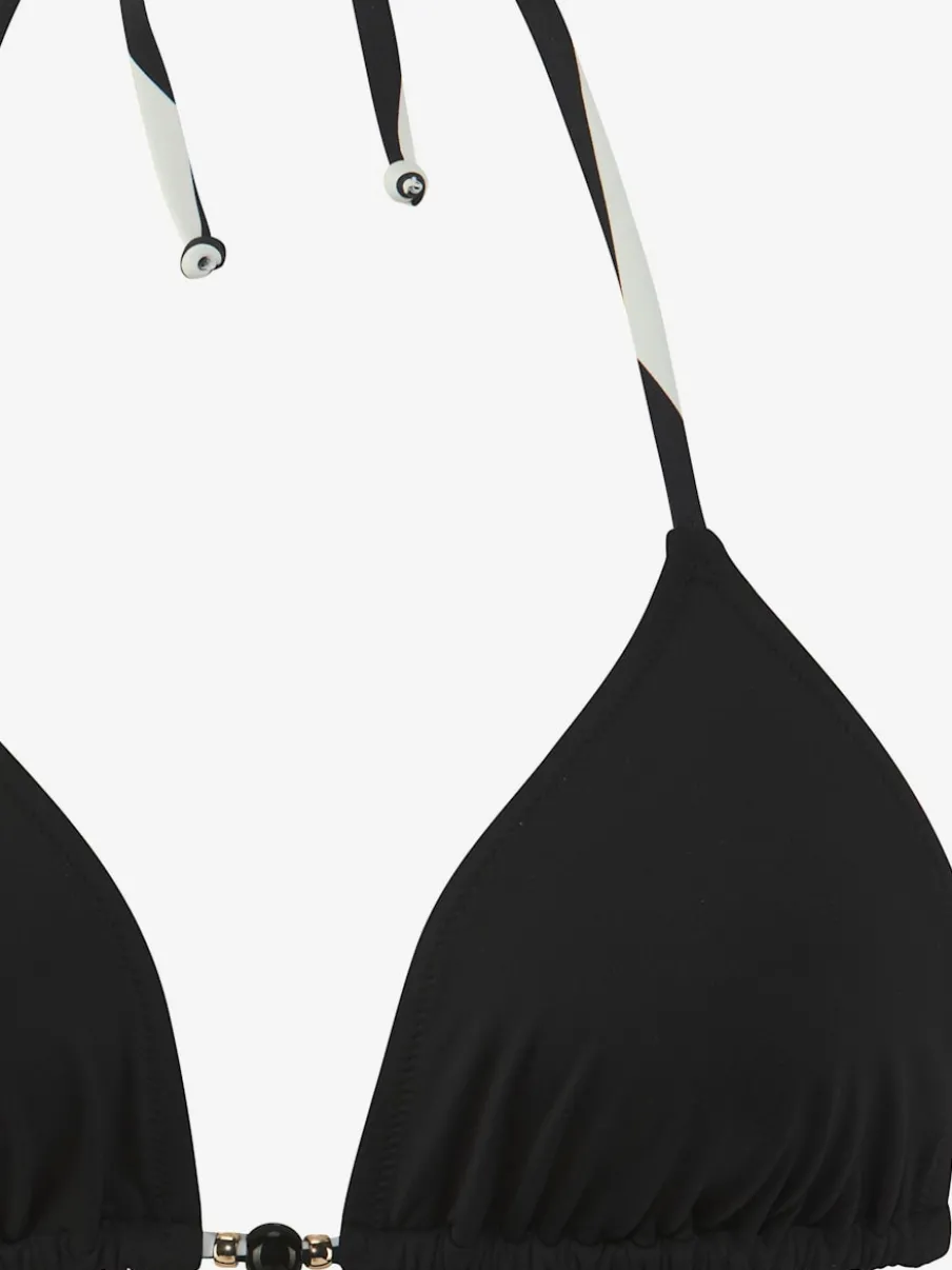 Bikinis triangle à nouer avec détails contrastés raffinés