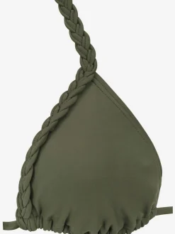 Bikini triangle ajustable avec détails tressés et bonnets amovibles