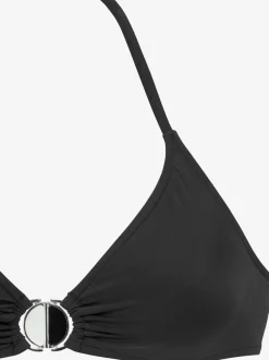 Bikini triangle avec bonnets amovibles et ceinture à revers