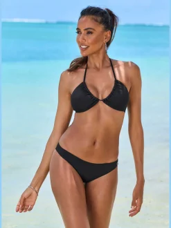 Bikini triangle avec bonnets amovibles à nouer multifonctionnel