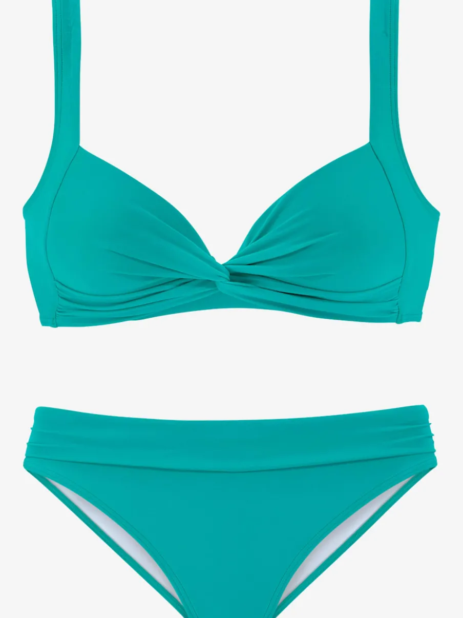 Bikini triangle avec bonnets rembourrés et bretelles réglables