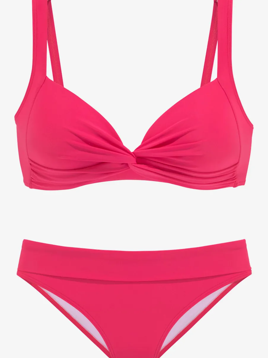 Bikini triangle avec bonnets rembourrés et bretelles réglables