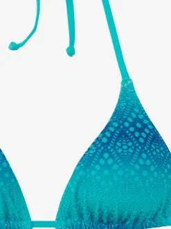 Bikini triangle avec dégradé de broderie ajourée et bretelles réglables