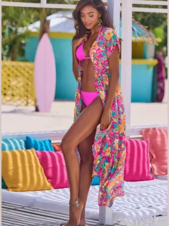 Bikini triangle avec matière structurée et bonnets amovibles