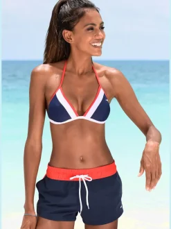Bikini triangle à nouer sport chic bonnets amovibles