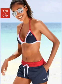 Bikini triangle à nouer sport chic bonnets amovibles