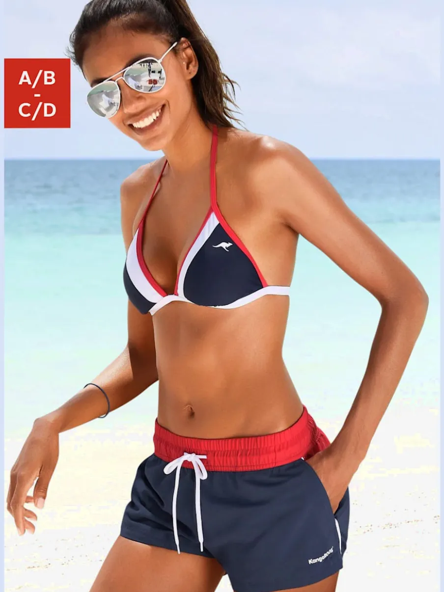 Bikini triangle à nouer sport chic bonnets amovibles