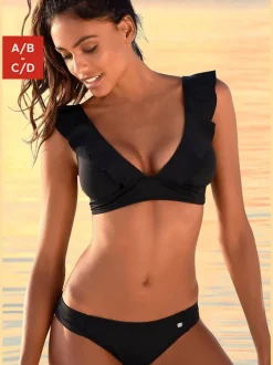 Bikini triangle à volants avec bonnets amovibles doux