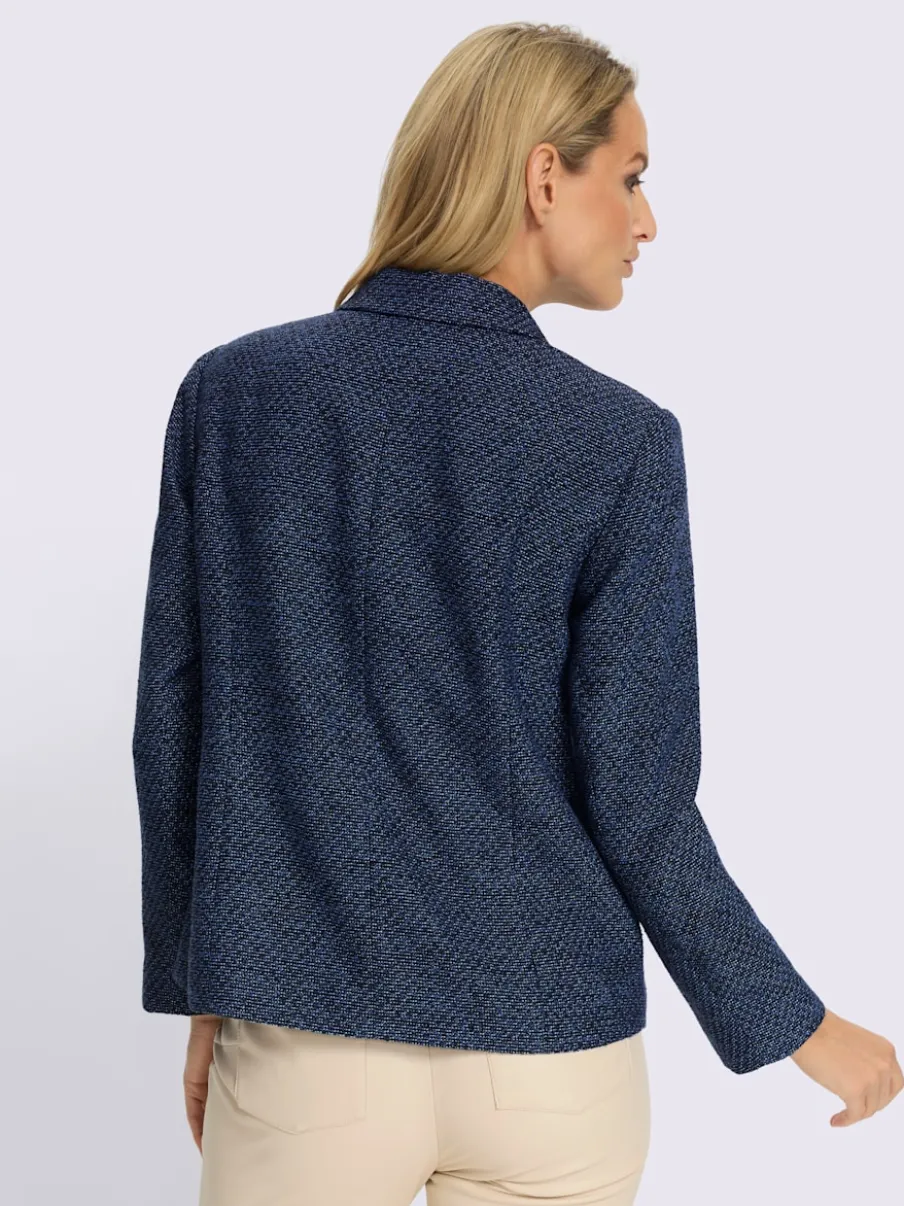 Blazer avec col chemise et broche florale amovible