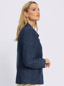 Blazer avec col chemise et broche florale amovible