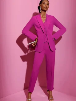 Blazer avec col à revers et manches longues fendue