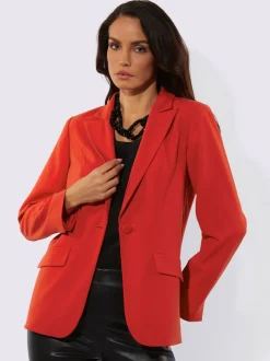 Blazer avec col à revers et manches longues fendue