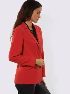 Blazer avec col à revers et manches longues fendue