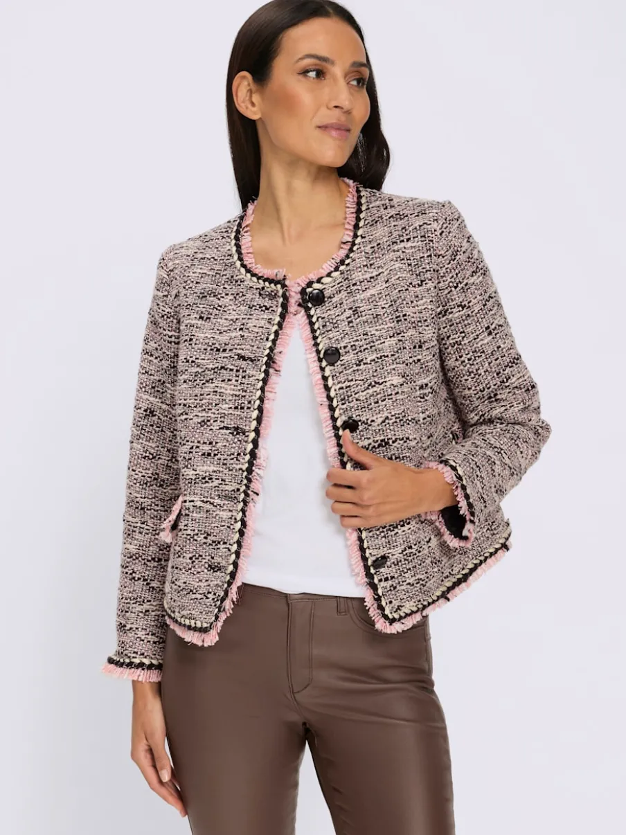 Blazer bouclé aspect bouclé élégant